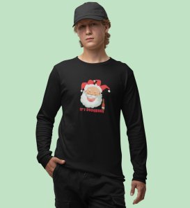 Drunkard Santa : Amazingly DesignedFull Sleeve T-shirt Black Best Gift For Christmas Celebration