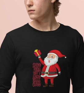 Funniest Santa : Funniest DesignerFull Sleeve T-shirt Black Perfect Gift For Kids