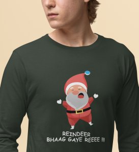 Santa got Us Gift: Best DesignedFull Sleeve T-shirt Green Most Liked Gift For Boys Girls