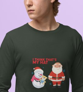 Funny Santa: Best DesignedFull Sleeve T-shirt Green Perfect Gift For Secret Santa For Boys Girls