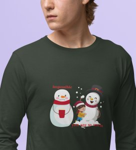 Funny Snowman: Best Comic DesignedFull Sleeve T-shirt by (brands) Perfect Gift For Kids