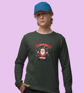 Happiest Santa Ever: Beautifully CraftedFull Sleeve T-shirt Green Perfect Gift For Kids