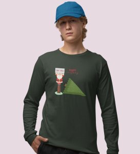 Eco-Friendly Santa: Beautifully DesignedFull Sleeve T-shirt Green Exclusive Gift For Boys Girls