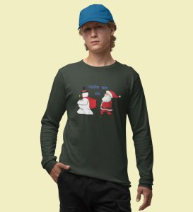 Don't You Run : Tranform Your Fashion withGreenFull Sleeve T-shirt Marathi Theme - BPA-Free, Perfect for Holiday Workout