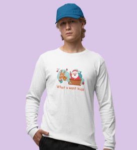 Santa's Sledge: Most Liked DesignedFull Sleeve T-shirt White Best Gift For Boys Girls