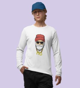 Sigma SantaFull Sleeve T-shirt: Best printed Gift For Secret SantaWhite Best Gift For Boys Girls