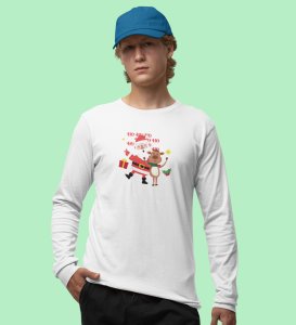 Happy Santa: Best DesignerFull Sleeve T-shirt White Best Gift For Kids