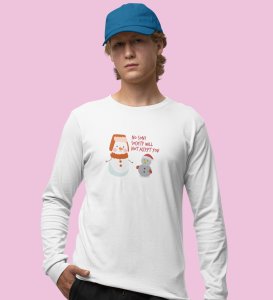 Society Against Santa: Unique DesignedFull Sleeve T-shirt White Best Gifts For Secret Santa