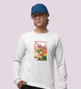 Missing Santa: Mysterious DesignedFull Sleeve T-shirt White Unique Gifts For Secret Santa