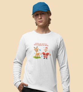 Snow Falls, Christmas Calls: Beautifully DesignedFull Sleeve T-shirt White Perfect Gift For Christmas Eve