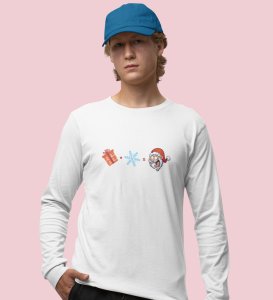 Gift + Winter = Santa: Unique DesignedFull Sleeve T-shirt White Best Gift For Christmas Eve