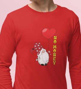 No Money: Cute Santa No Money ChristmasFull Sleeve T-shirt Red - BPA-Free, Leak-Proof Design - Ideal for Festive Outdoor Adventures Gift