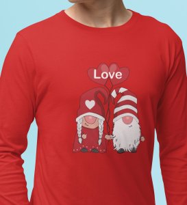 Lover Elves: Best ChristmasFull Sleeve T-shirt Red - Ideal for Staying Refreshed Gift for Husband Wife Love Boy Girl.