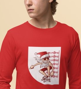 Savage Santa: Cool DesignerFull Sleeve T-shirt Red Perfect Gift For Secret Santa