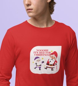 No Purple Only Red: Funniest DesignerFull Sleeve T-shirt Red Best Gift For Boys Girls