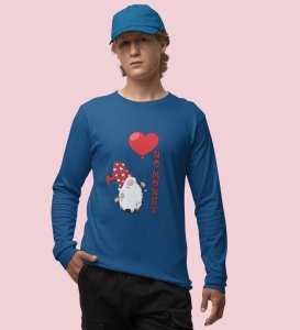 No Money: Cute Santa No Money ChristmasFull Sleeve T-shirt Blue - BPA-Free, Leak-Proof Design - Ideal for Festive Outdoor Adventures Gift