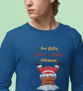 Big Chimney Bigger Gifts: Revamp your Joy withBlue Cutest SantaFull Sleeve T-shirt, Best Gift For Boys Girls