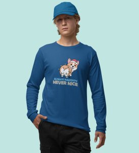 Notorious Corgi: Funny Doggie DesignedFull Sleeve T-shirts Blue Best Gift For Boys Girls