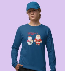 Funny Santa: Best DesignedFull Sleeve T-shirt Blue Perfect Gift For Secret Santa For Boys Girls