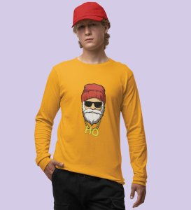 Sigma SantaFull Sleeve T-shirt: Best printed Gift For Secret Santa Yellow Best Gift For Boys Girls