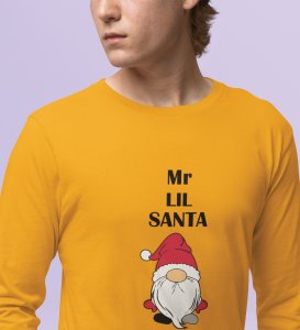 Gentleman SantaFull Sleeve T-shirt: Best Gift For Secret SantaYellow Perfect Gift For Boys Girls