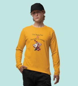 Christmas Bells, Santa's Arrival: BestFull Sleeve T-shirt For Boys Girls,Yellow Best Gift for Secret Santa