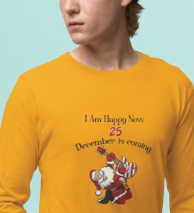 Christmas Bells, Santa's Arrival: BestFull Sleeve T-shirt For Boys Girls,Yellow Best Gift for Secret Santa