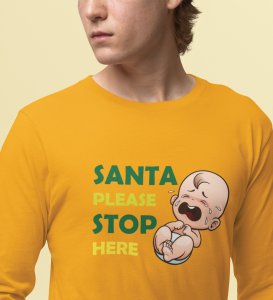Baby Tears Over Santa: Elegantly designedFull Sleeve T-shirt, Best Gift For Boys Girls
