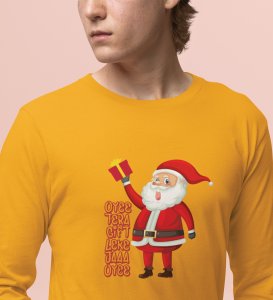 Funniest Santa : Funniest DesignerFull Sleeve T-shirt Yellow Perfect Gift For Kids