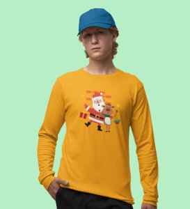Happy Santa: Best DesignerFull Sleeve T-shirt Yellow Best Gift For Kids