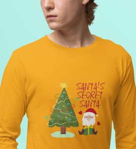 Santa's Secret Santa: Elegantly DesignedFull Sleeve T-shirt Yellow Perfect Gift For Secret Santa