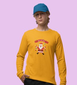 Happiest Santa Ever: Beautifully CraftedFull Sleeve T-shirt Yellow Perfect Gift For Kids