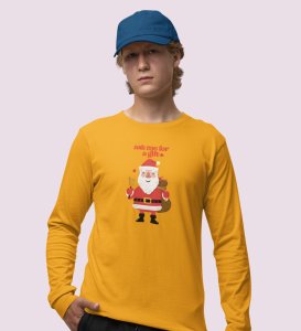Generous Santa: Elegantly DesignedFull Sleeve T-shirt Yellow Best Gift For Boys Girls