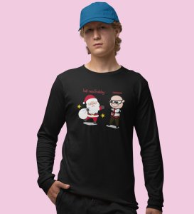 Corporate Santa: Funny DesignedFull Sleeve T-shirt Black Best Gift For Secret Santa