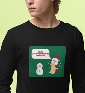 Prankster Santa: Funny DesignerFull Sleeve T-shirt Black Perfect Gift For Secret Santa