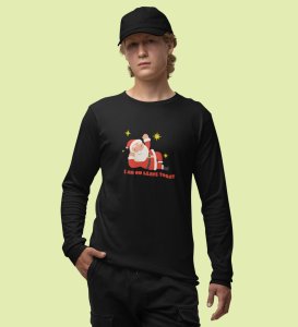 Vacational Santa: Humorously DesignedFull Sleeve T-shirt Black Best Gift For Secret Santa