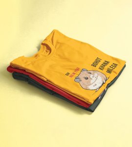 New Year More Food Yellow Printed T-shirt For Mens On New Year Theme Best Gift For New Year