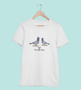 New Year Feast White Graphic Printed T-shirt For Mens Boys