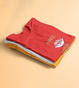 You Want To Work? Red Printed T-shirt For Mens On New Year Theme Best Gift For New Year