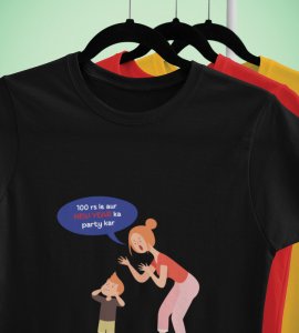 Go Enjoy Your Party BlackPrinted T-shirt For Mens On New Year Theme