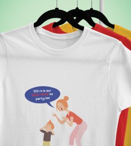 Go Enjoy Your Party WhitePrinted T-shirt For Mens On New Year Theme