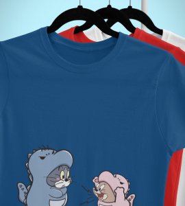 Let's Party Blue Graphic Printed T-shirt For Mens Boys