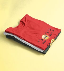 Resolution Red Printed T-shirt For Mens On New Year Theme Best Gift For New Year