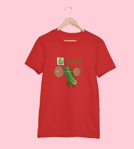 Run Away From Here Red New Year Printed T-shirt For Mens