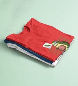 Keep Calm Red New Year Printed T-shirt For Mens