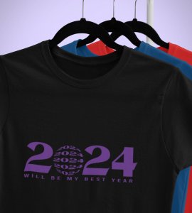 2024 The Best Year  New Year Printed T-shirt For Mens