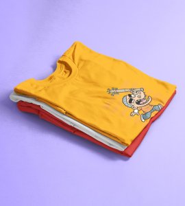 No More Rage Yellow New Year Printed T-shirt For Mens