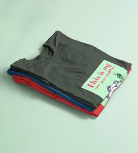 New Year New Resolution Green Men Printed T-shirt For Mens Boys