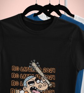 No More Rage Black New Year Printed T-shirt For Mens