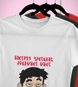 Same Me White Men Printed T-shirt For Mens Boys